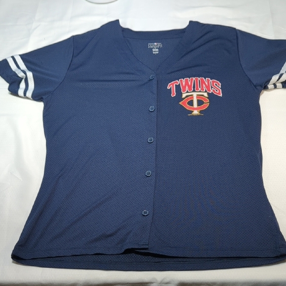 Campus Lifestyle Tops - Women's Blue  Minnesota Twins Jersey Top